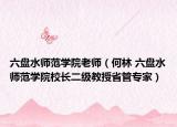 六盘水师范学院老师（何林 六盘水师范学院校长二级教授省管专家）