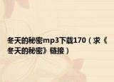 冬天的秘密mp3下载170（求《冬天的秘密》链接）
