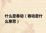 什么是春动（春动是什么意思）