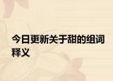 今日更新关于甜的组词释义