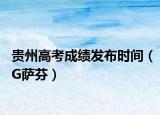 贵州高考成绩发布时间（G萨芬）