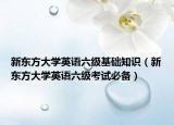 新东方大学英语六级基础知识（新东方大学英语六级考试必备）