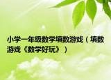 小学一年级数学填数游戏（填数游戏《数学好玩》）