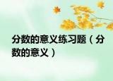分数的意义练习题（分数的意义）