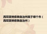 西双版纳傣族自治州属于哪个市（西双版纳傣族自治州）