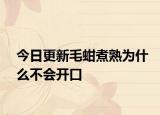 今日更新毛蚶煮熟为什么不会开口