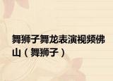 舞狮子舞龙表演视频佛山（舞狮子）