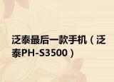 泛泰最后一款手机（泛泰PH-S3500）
