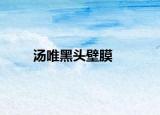 汤唯黑头壁膜