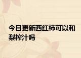 今日更新西红柿可以和梨榨汁吗