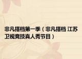 非凡搭档第一季（非凡搭档 江苏卫视竞技真人秀节目）