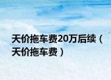 天价拖车费20万后续（天价拖车费）