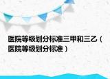 医院等级划分标准三甲和三乙（医院等级划分标准）