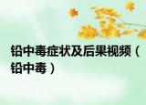 铅中毒症状及后果视频（铅中毒）