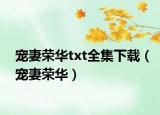 宠妻荣华txt全集下载（宠妻荣华）