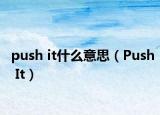 push it什么意思（Push It）