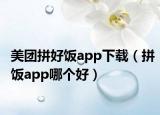 美团拼好饭app下载（拼饭app哪个好）