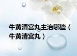 牛黄清宫丸主治哪些（牛黄清宫丸）