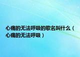 心痛的无法呼吸的歌名叫什么（心痛的无法呼吸）