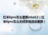 红米6pro怎么更新miui12（红米6pro怎么关闭系统自动更新）