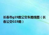 长春市g19路公交车路线图（长春公交G19路）