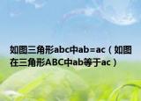 如图三角形abc中ab=ac（如图在三角形ABC中ab等于ac）