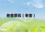 老舍原名（老舍）
