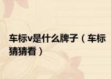 车标v是什么牌子（车标猜猜看）
