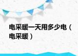 电采暖一天用多少电（电采暖）