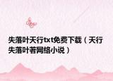 失落叶天行txt免费下载（天行 失落叶著网络小说）