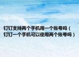 钉钉支持两个手机用一个账号吗（钉钉一个手机可以使用两个账号吗）