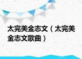 太完美金志文（太完美 金志文歌曲）