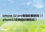 iphone 12 pro有指纹解锁吗（iphone12支持指纹解锁吗）