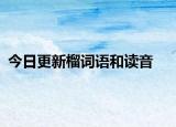 今日更新榴词语和读音
