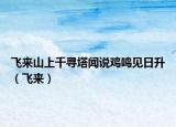 飞来山上千寻塔闻说鸡鸣见日升（飞来）