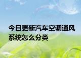 今日更新汽车空调通风系统怎么分类