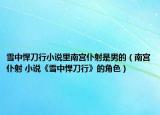 雪中悍刀行小说里南宫仆射是男的（南宫仆射 小说《雪中悍刀行》的角色）