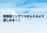 哀组词（シアワセがふえるより哀しみをへ）