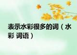 表示水彩很多的词（水彩 词语）