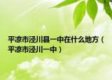 平凉市泾川县一中在什么地方（平凉市泾川一中）