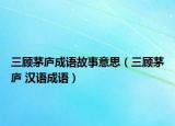 三顾茅庐成语故事意思（三顾茅庐 汉语成语）