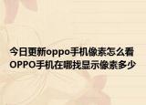 今日更新oppo手机像素怎么看 OPPO手机在哪找显示像素多少