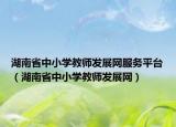 湖南省中小学教师发展网服务平台（湖南省中小学教师发展网）