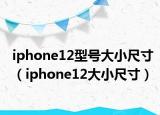 iphone12型号大小尺寸（iphone12大小尺寸）