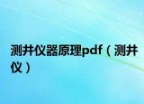 测井仪器原理pdf（测井仪）