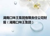 湖南口味王集团有限责任公司财报（湖南口味王集团）