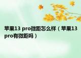 苹果13 pro微距怎么样（苹果13pro有微距吗）