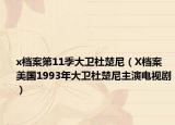 x档案第11季大卫杜楚尼（X档案 美国1993年大卫杜楚尼主演电视剧）