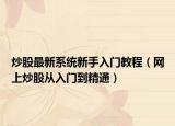 炒股最新系统新手入门教程（网上炒股从入门到精通）