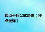 顶点坐标公式是啥（顶点坐标）